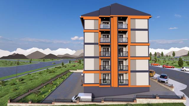 Güçlü Konakları dış cephe render görseli 4 – Bayburt Şingah Mahallesi
