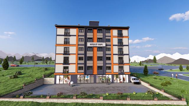 Güçlü Konakları dış cephe render görseli 10 – Bayburt Şingah Mahallesi