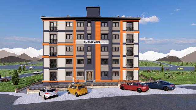 Güçlü Konakları dış cephe render görseli 21 – Bayburt Şingah Mahallesi